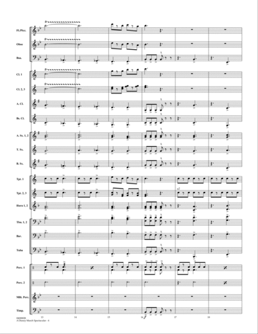 A Disney March Spectacular - Full Score Concert Band scores gallery preview page 4