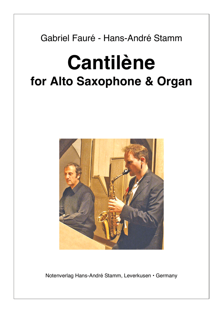 Cantilene for alto saxophone & organ by Fauré-Stamm Woodwind Duet scores gallery preview page 1
