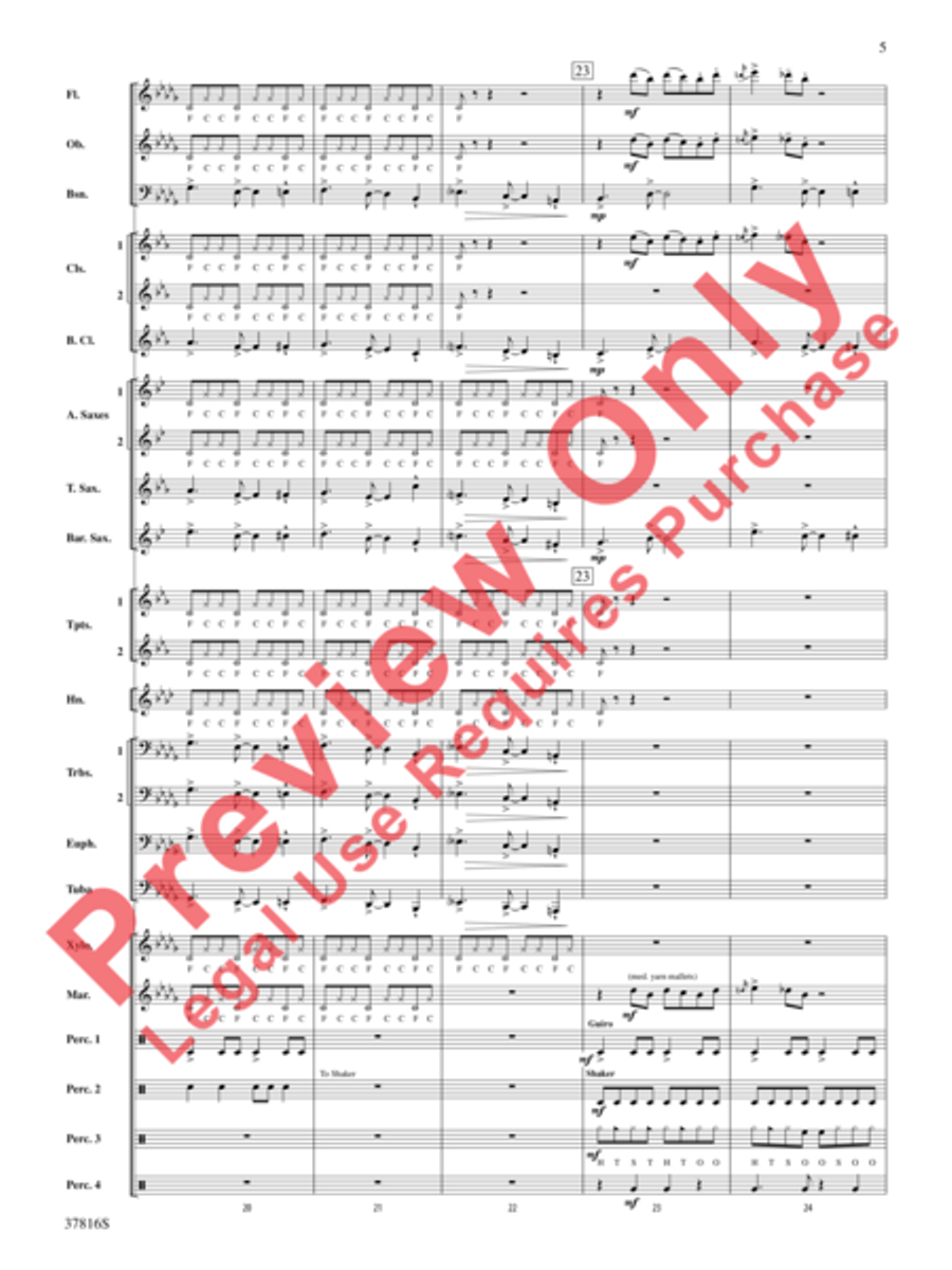 Baile Sereno Concert Band scores gallery preview page 6