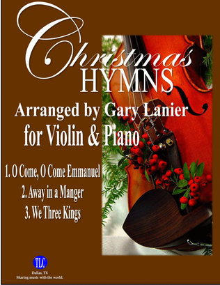 Book cover for CHRISTMAS HYMNS for Violin and Piano (Includes Score & Parts)