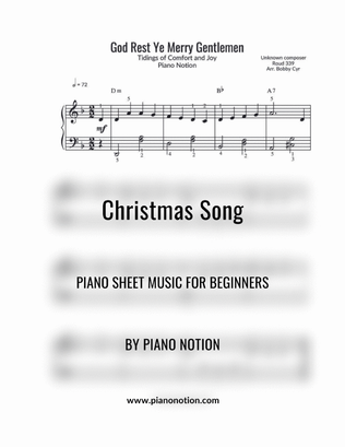 Book cover for God Rest Ye Merry Gentlemen - Tidings of Comfort and Joy (Piano Solo)