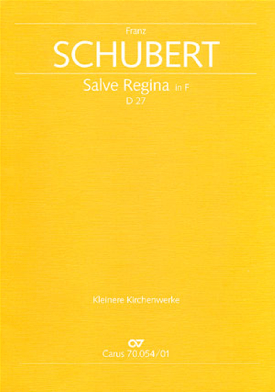 Salve Regina in F major Soprano Voice scores gallery preview page 1
