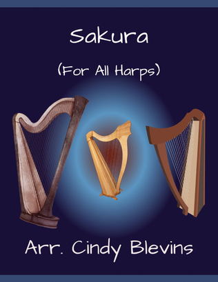 Book cover for Sakura, for Lap Harp Solo