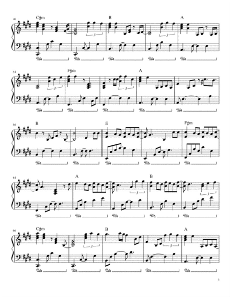 Asi Fue Piano Solo scores gallery preview page 3