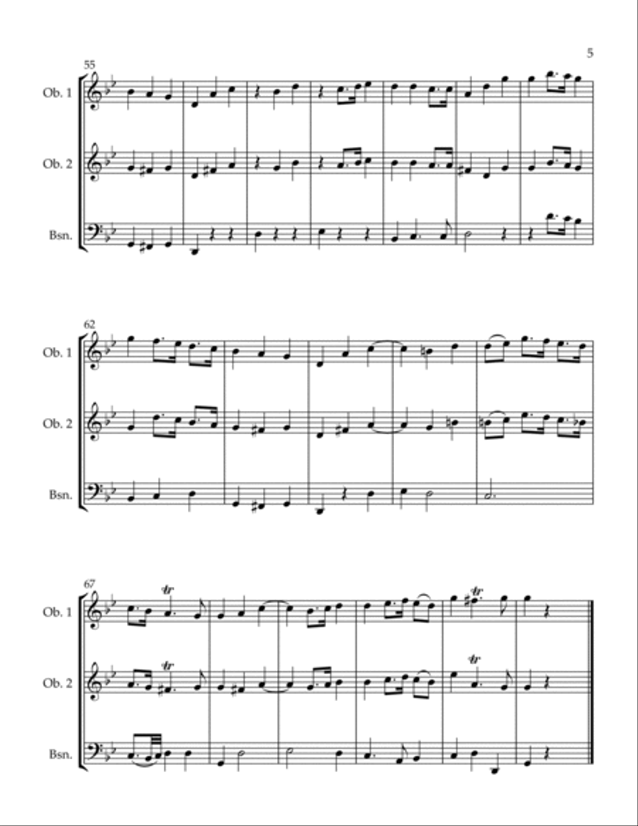 Acante et Cephise - Air Acante et Cephise - Air Woodwind Trio scores gallery preview page 5