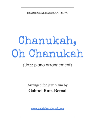 Book cover for HANUKKAH, OH HANUKKAH (Chanukah, Oh Chanukah) (jazz piano harmonization)
