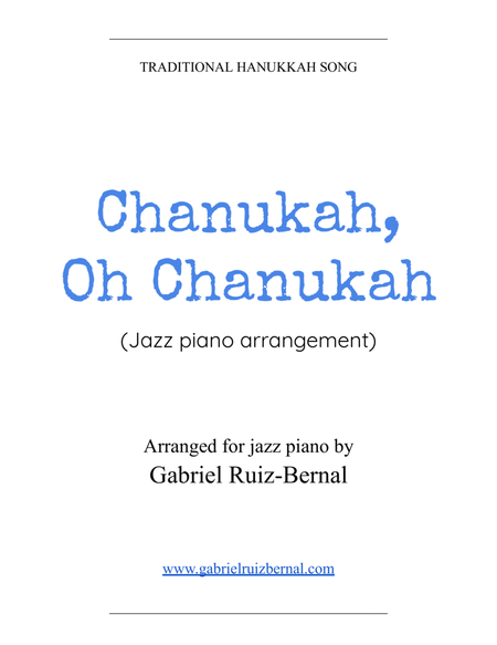 HANUKKAH, OH HANUKKAH (Chanukah, Oh Chanukah) (jazz piano harmonization) image number null
