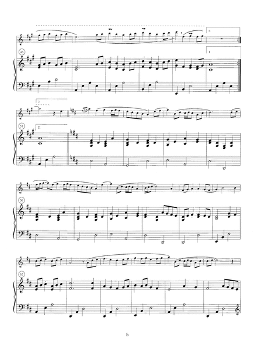 Old English Hymns for Flute Solo Oboe scores gallery preview page 6