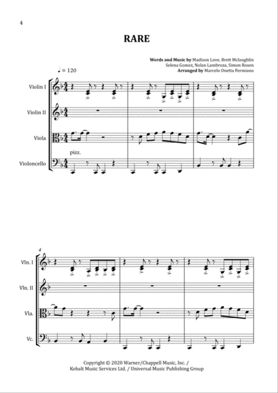 Rare String Quartet scores gallery preview page 4