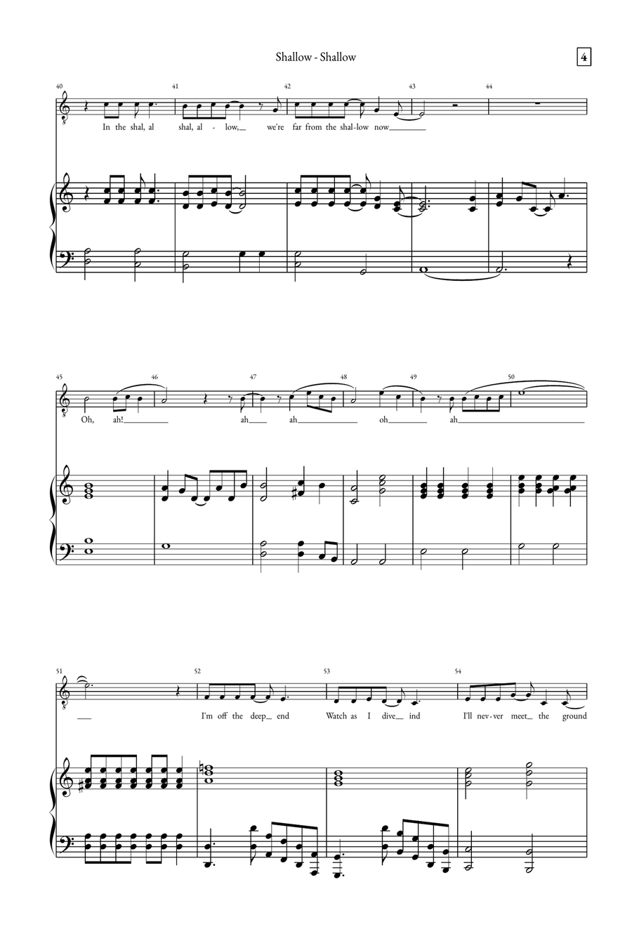 Shallow A Cappella scores gallery preview page 4