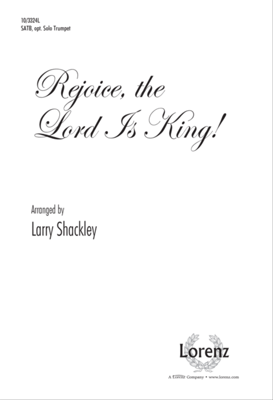 Rejoice, the Lord Is King! 4-Part scores gallery preview page 1