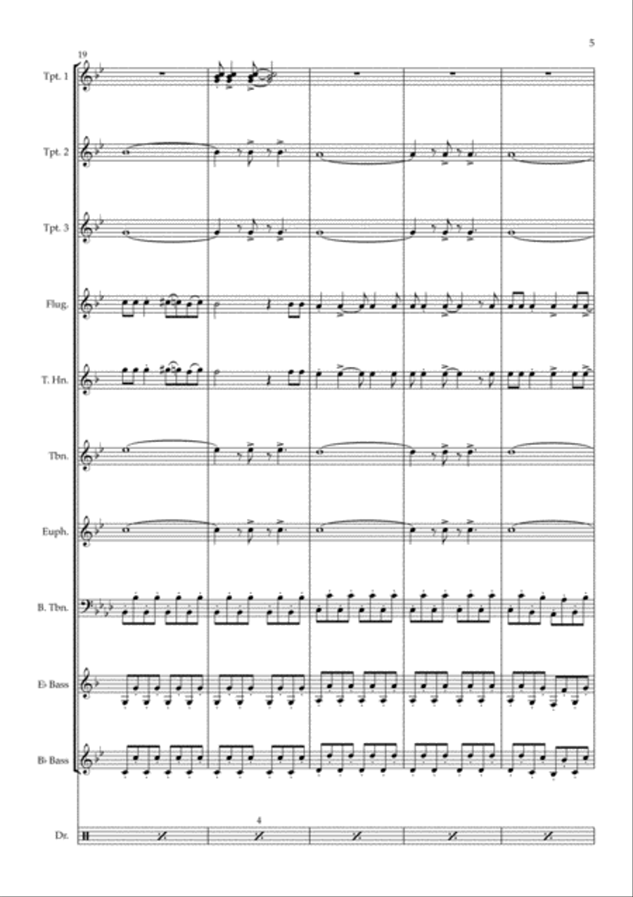 It's Raining Men Brass Ensemble scores gallery preview page 5