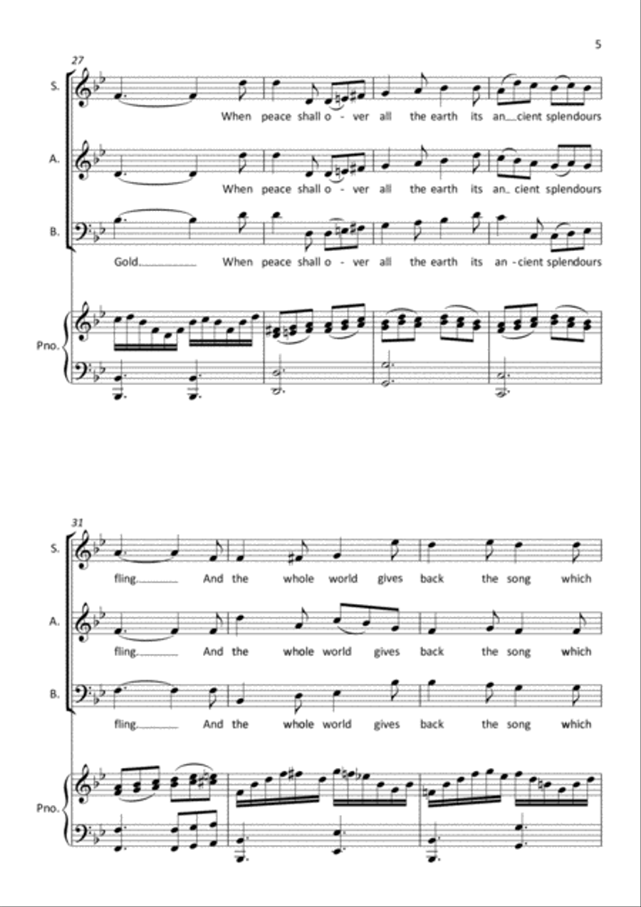 It Came Upon the Midnight Clear / Away in a Manger - SAB - Three part Choir 3-Part scores gallery preview page 5