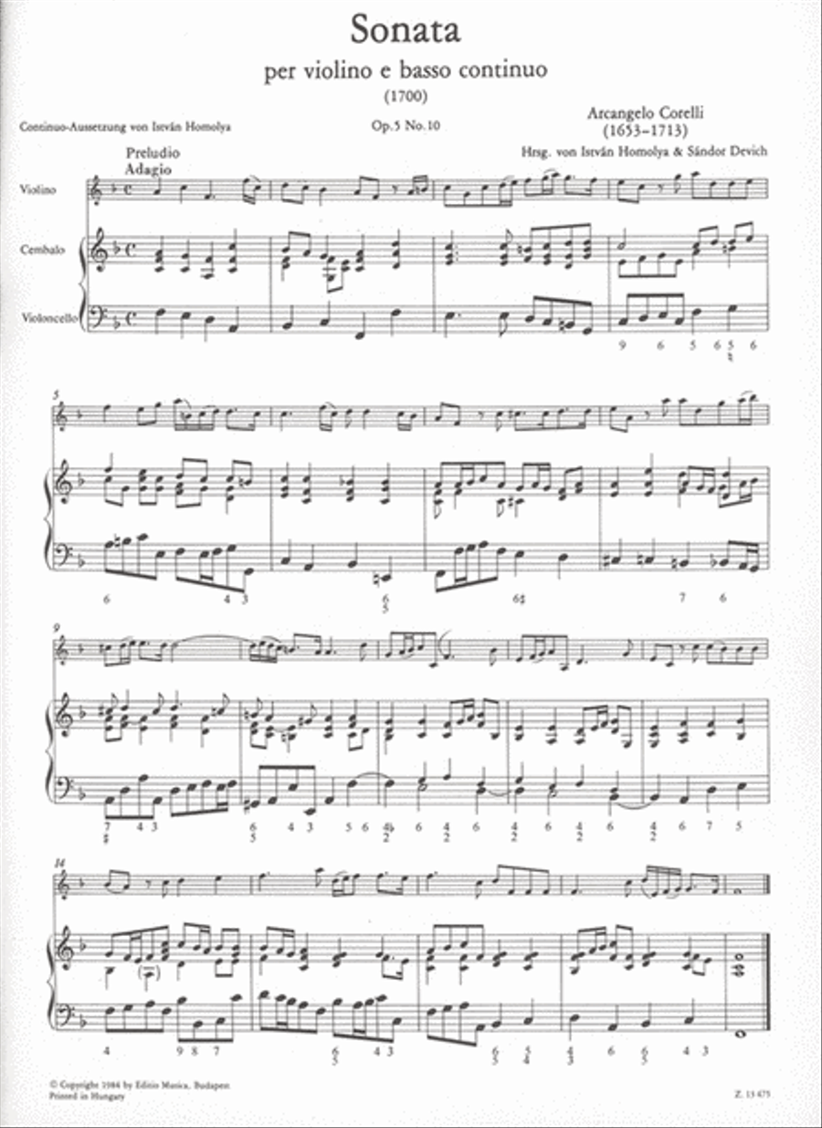 Sonata per violino e basso continuo Violin Solo scores gallery preview page 2