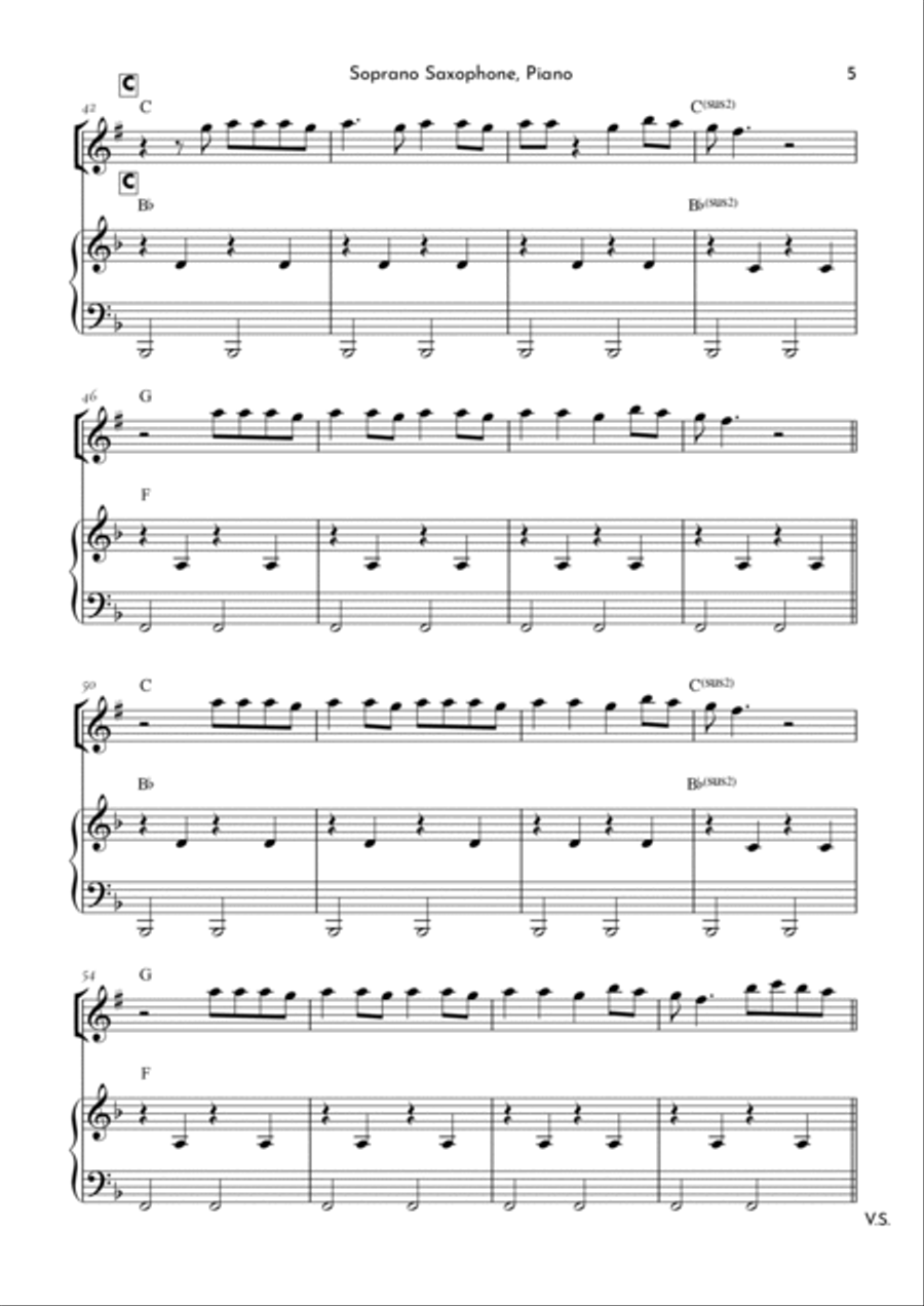 Calm Down Soprano Saxophone scores gallery preview page 5