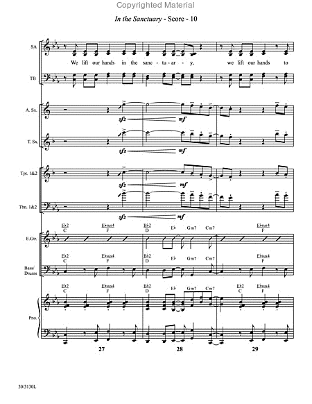 In the Sanctuary - Instrumental Ensemble Score and Parts image number null