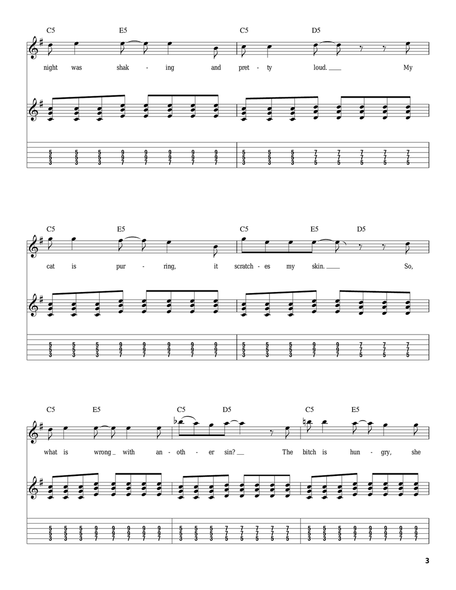 Rock You Like A Hurricane Electric Guitar scores gallery preview page 3
