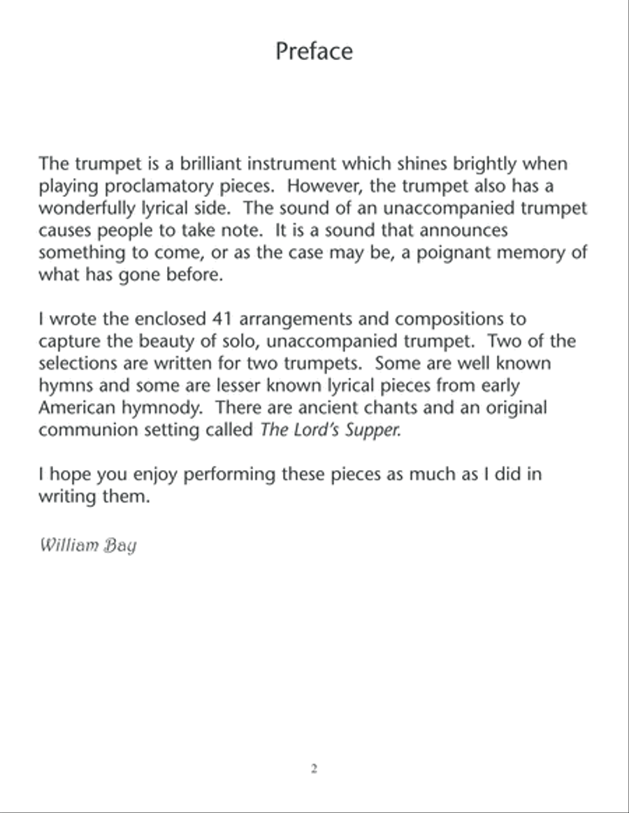 Hymns For Unaccompanied Trumpet Bugle scores gallery preview page 3