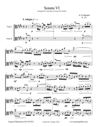 Handel: Sonata No. 6 for Viola Duo