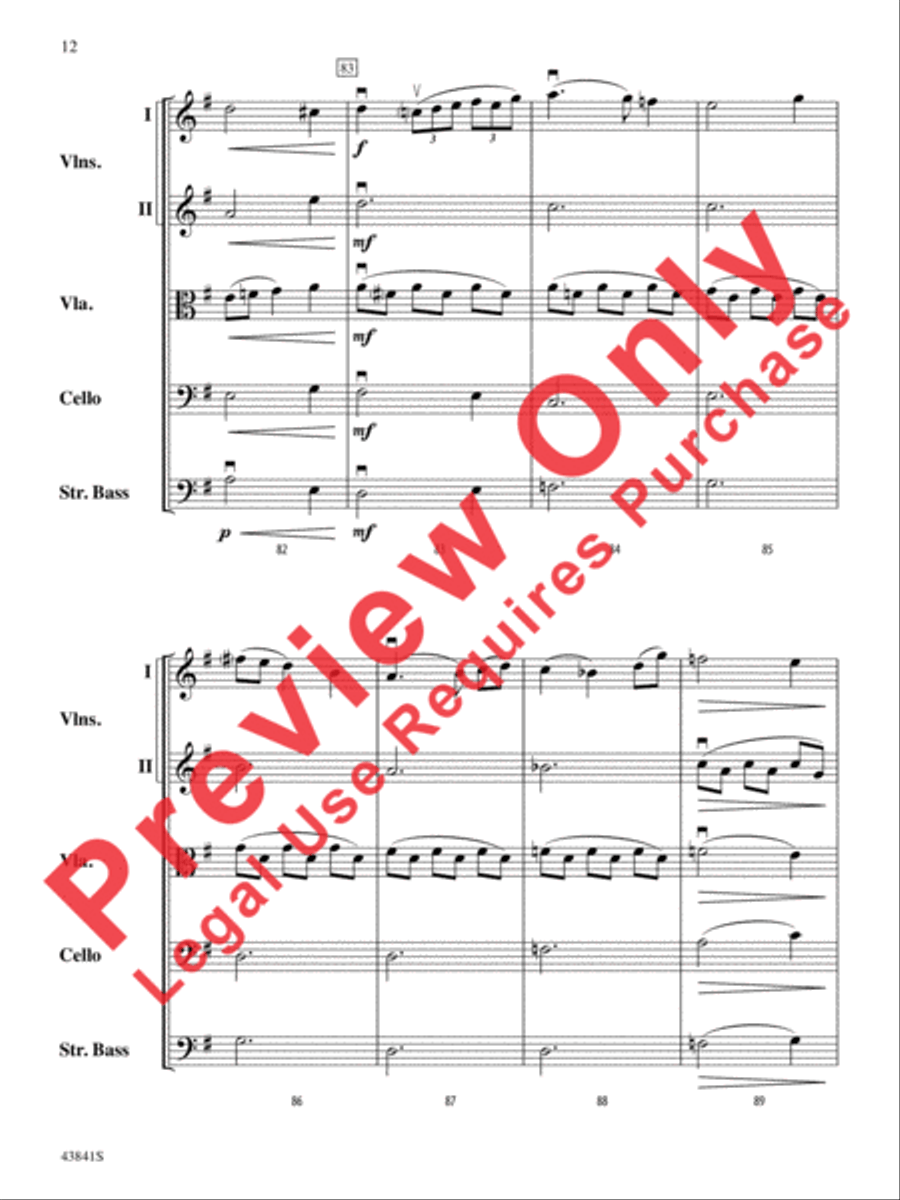 Scherzo for String Orchestra String Orchestra scores gallery preview page 13