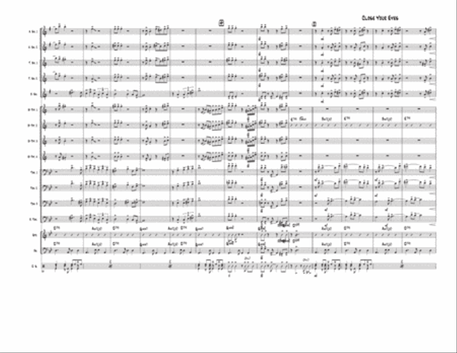 Close Your Eyes Jazz Ensemble scores gallery preview page 4