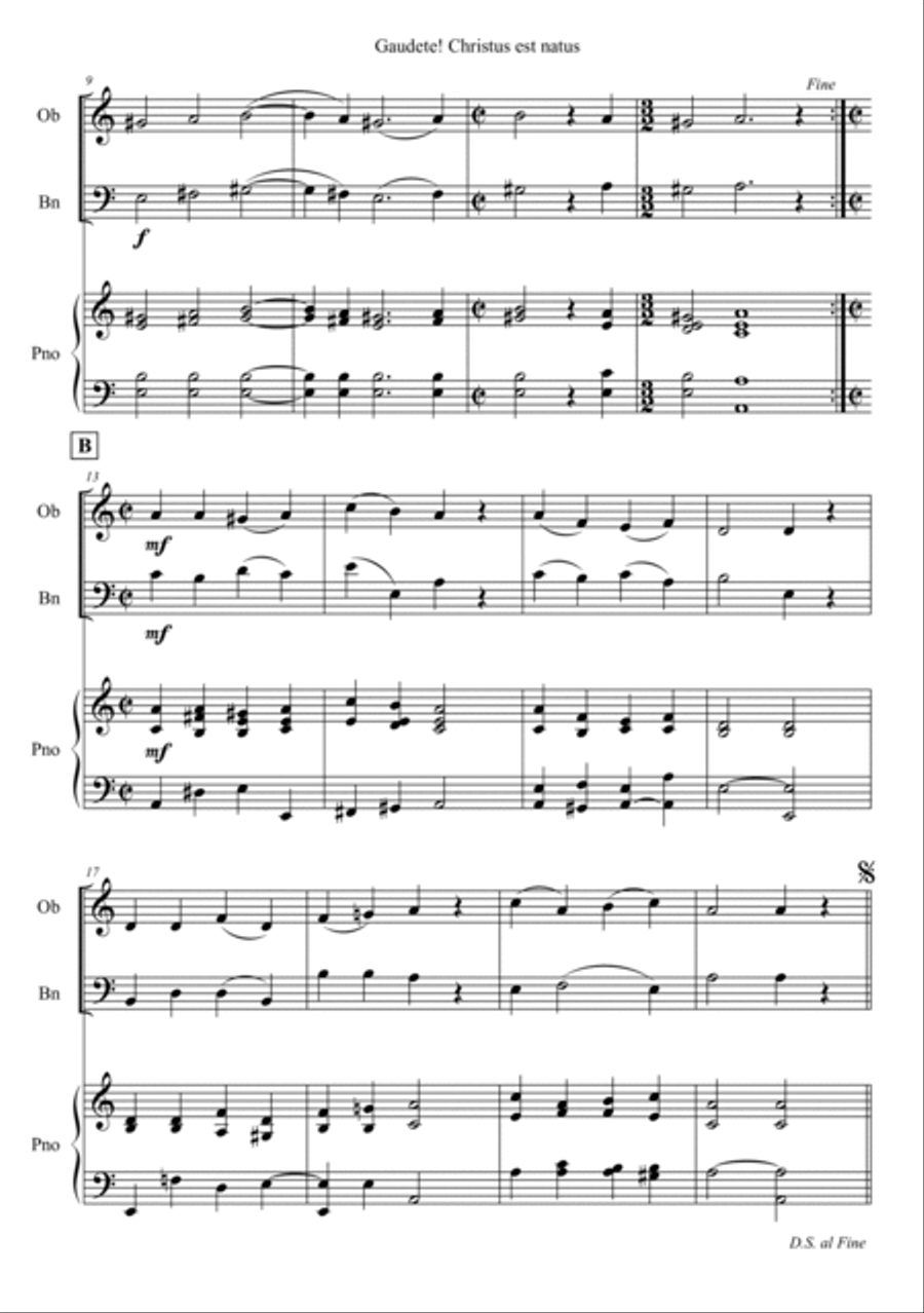 Gaudete! Christus Est Natus Bassoon scores gallery preview page 2