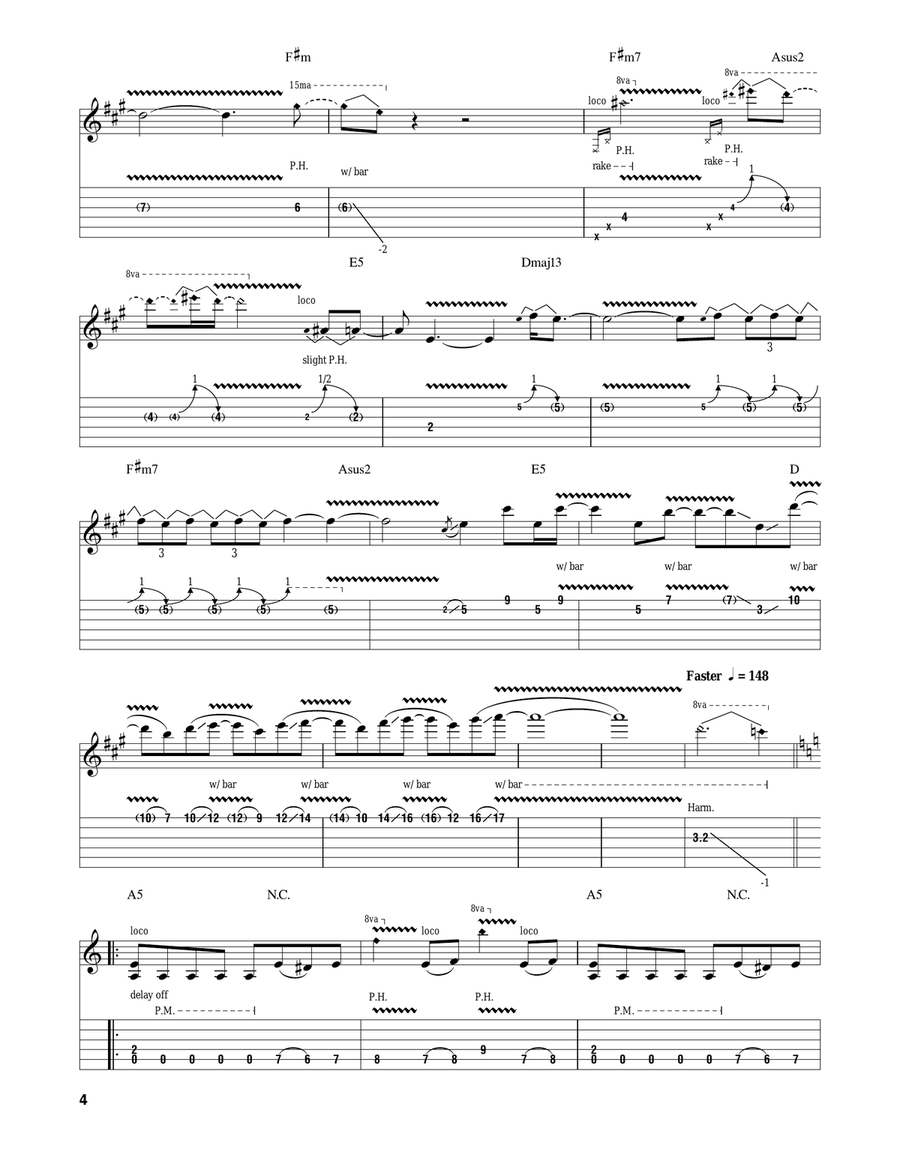 Cemetery Gates Acoustic Guitar scores gallery preview page 4