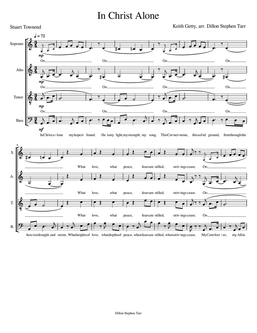 In Christ Alone 4-Part scores gallery preview page 1
