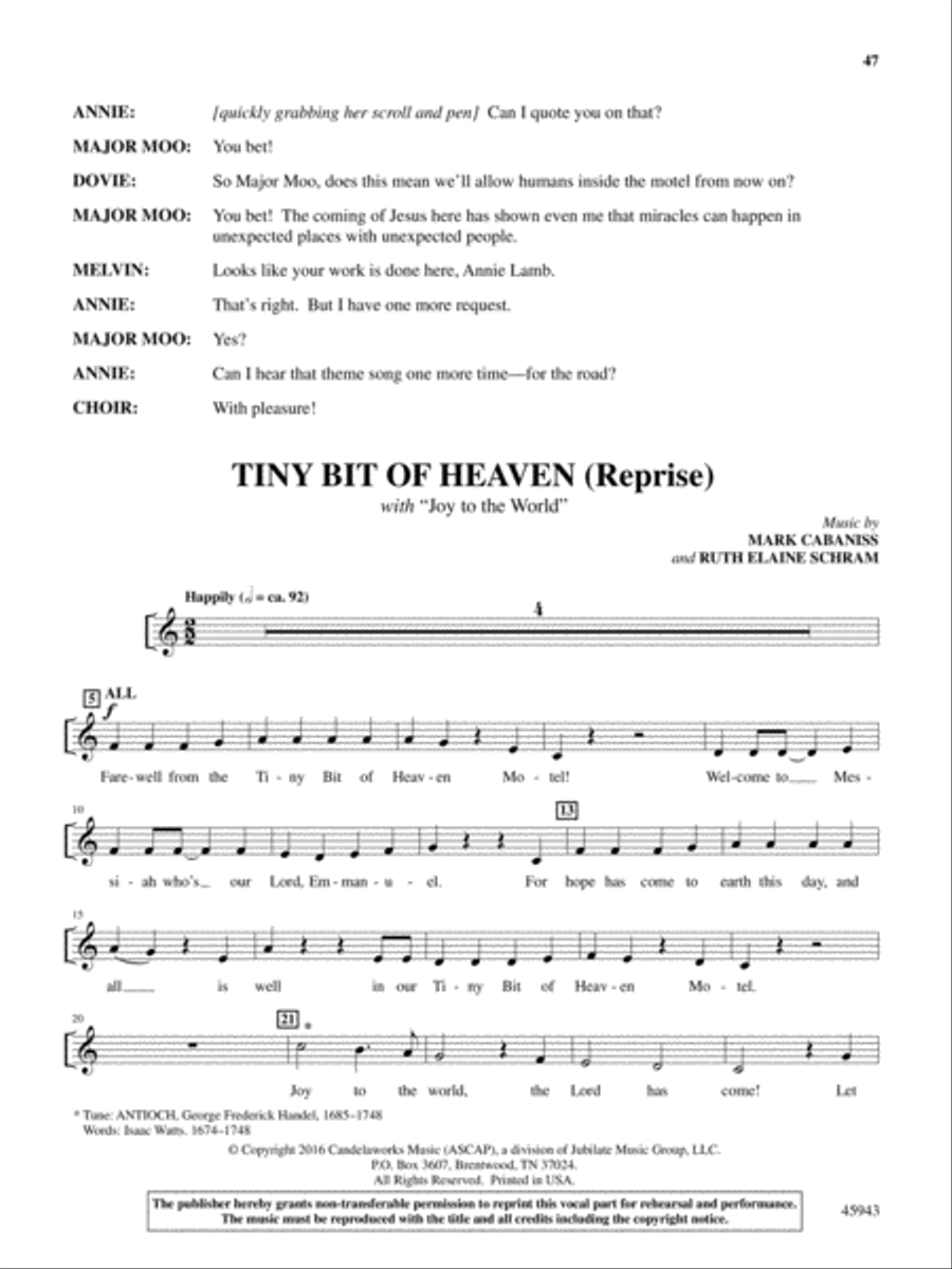 The Noel Critter Motel Choir scores gallery preview page 47