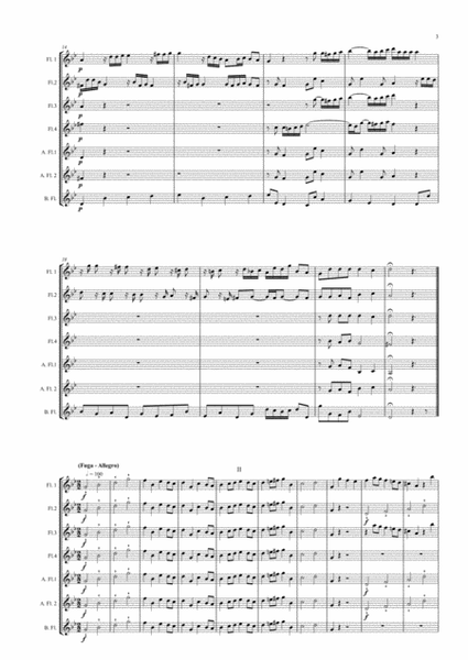 Boyce Concerto Grosso arr. flute choir image number null