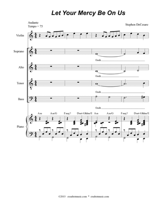 Let Your Mercy Be On Us (Psalm 33) (Solo and SATB)
