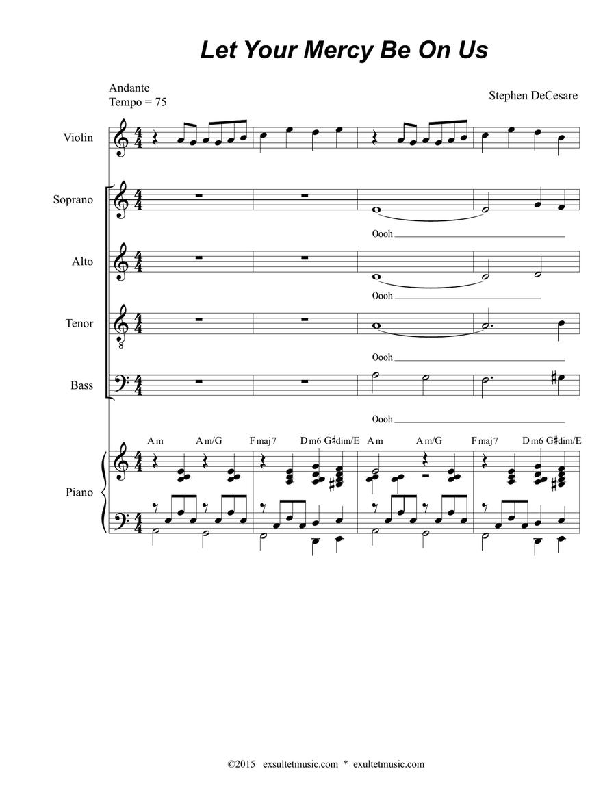Book cover for Let Your Mercy Be On Us (Psalm 33) (Solo and SATB)