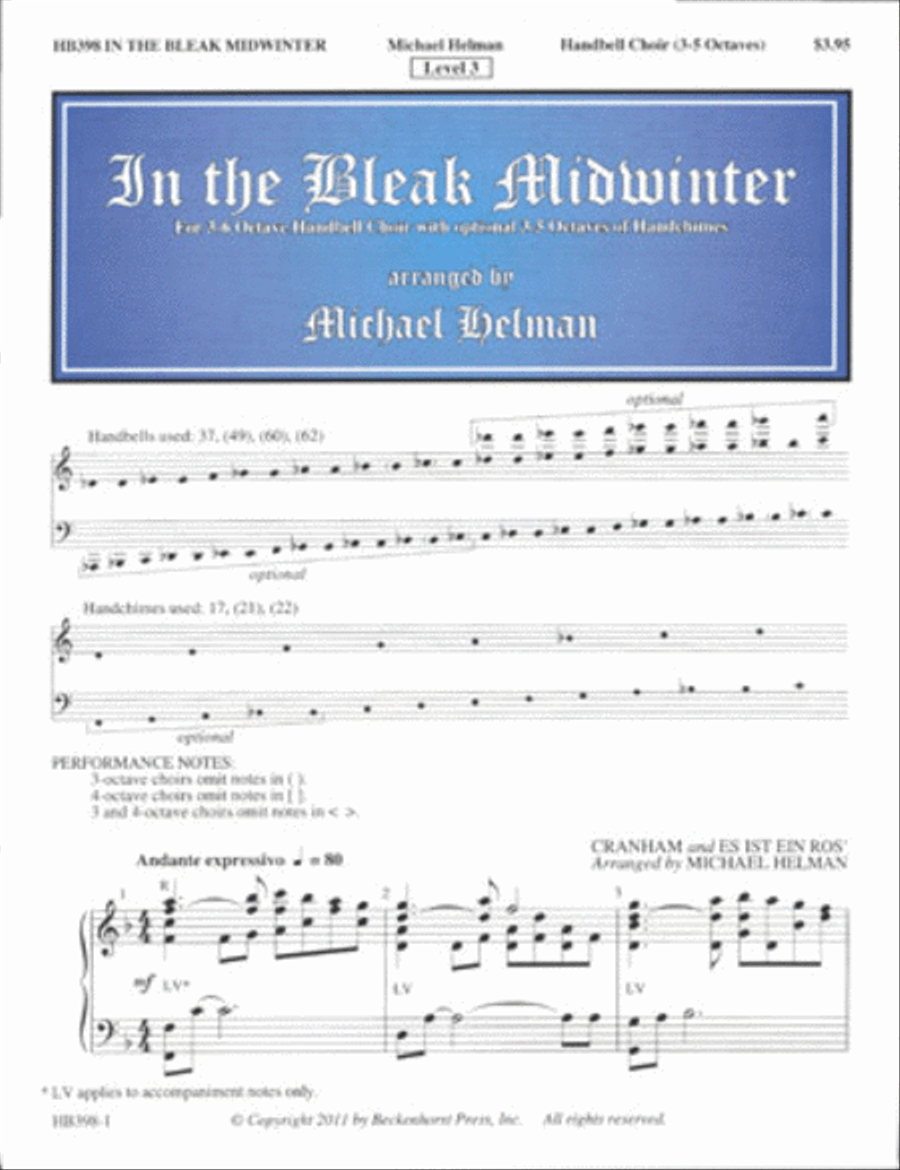 In the Bleak Midwinter - Helman 5-Octaves scores gallery preview page 1