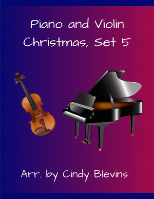 Book cover for Piano and Violin, Christmas, Set 5