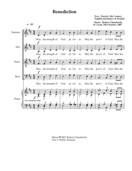 Benediction for SATB a cappella choir image number null