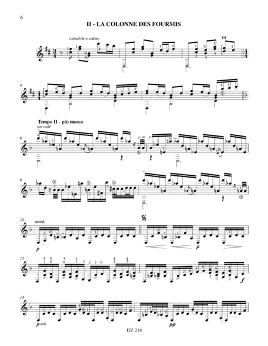 Sonatine champignonne Classical Guitar scores gallery preview page 6