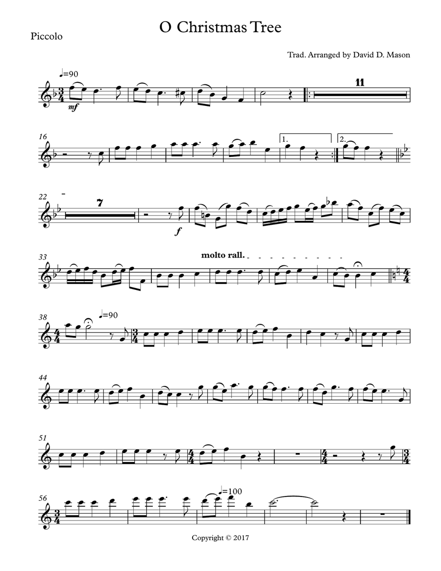 O Christmas Tree O Christmas Tree Concert Band scores gallery preview page 6