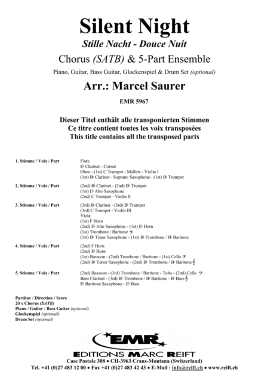Silent Night Silent Night Concert Band scores gallery preview page 2