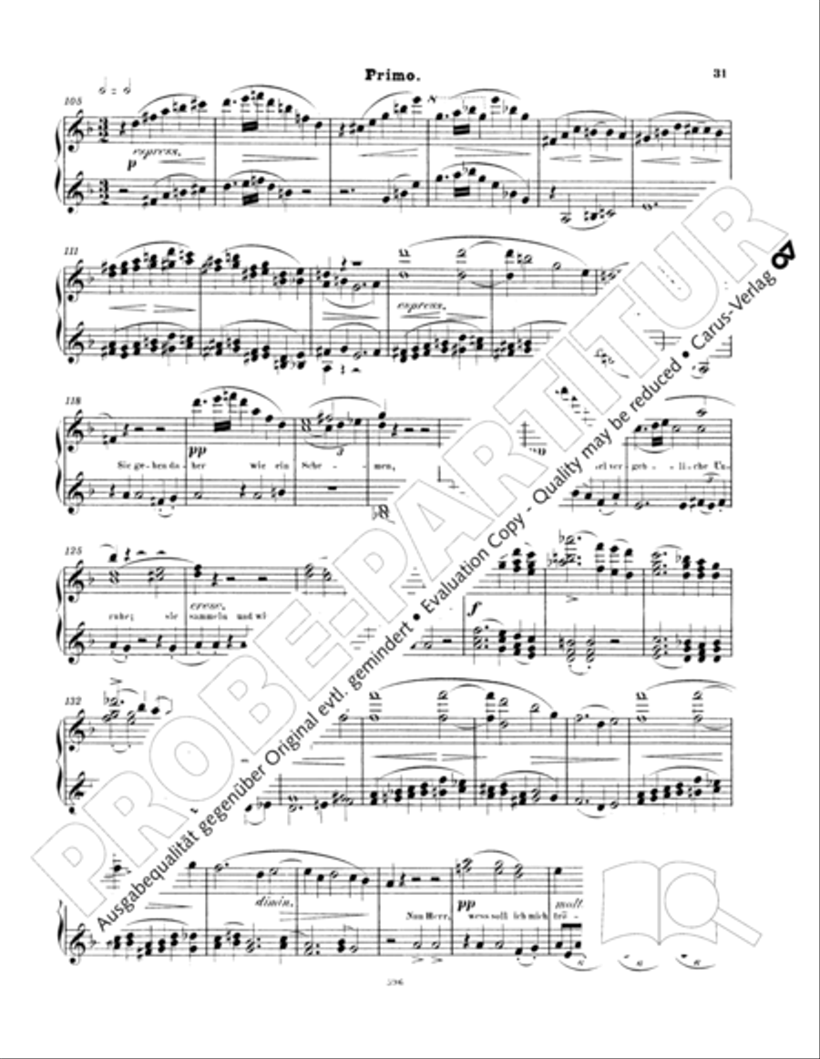 Ein Deutsches Requiem (German Requiem) Piano Duet scores gallery preview page 40