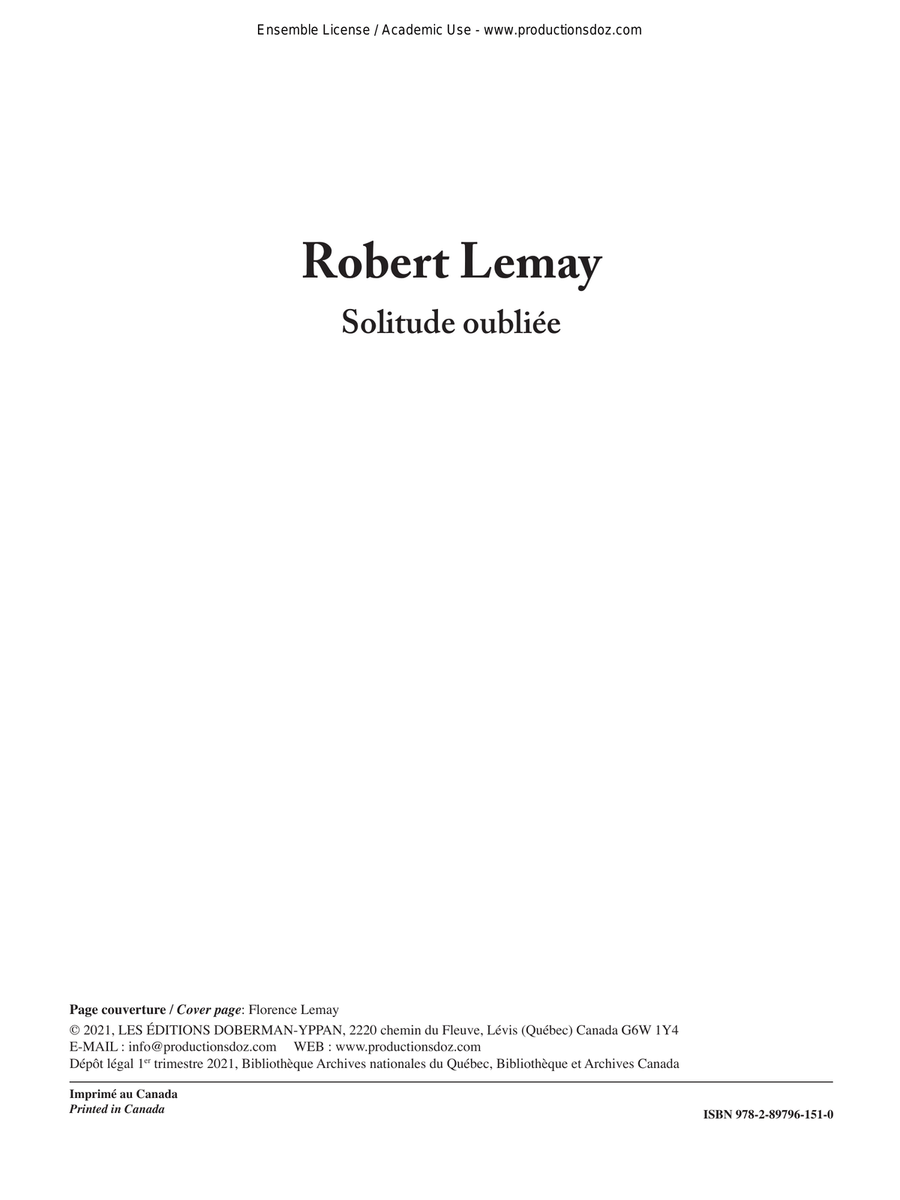 Solitude oubliée