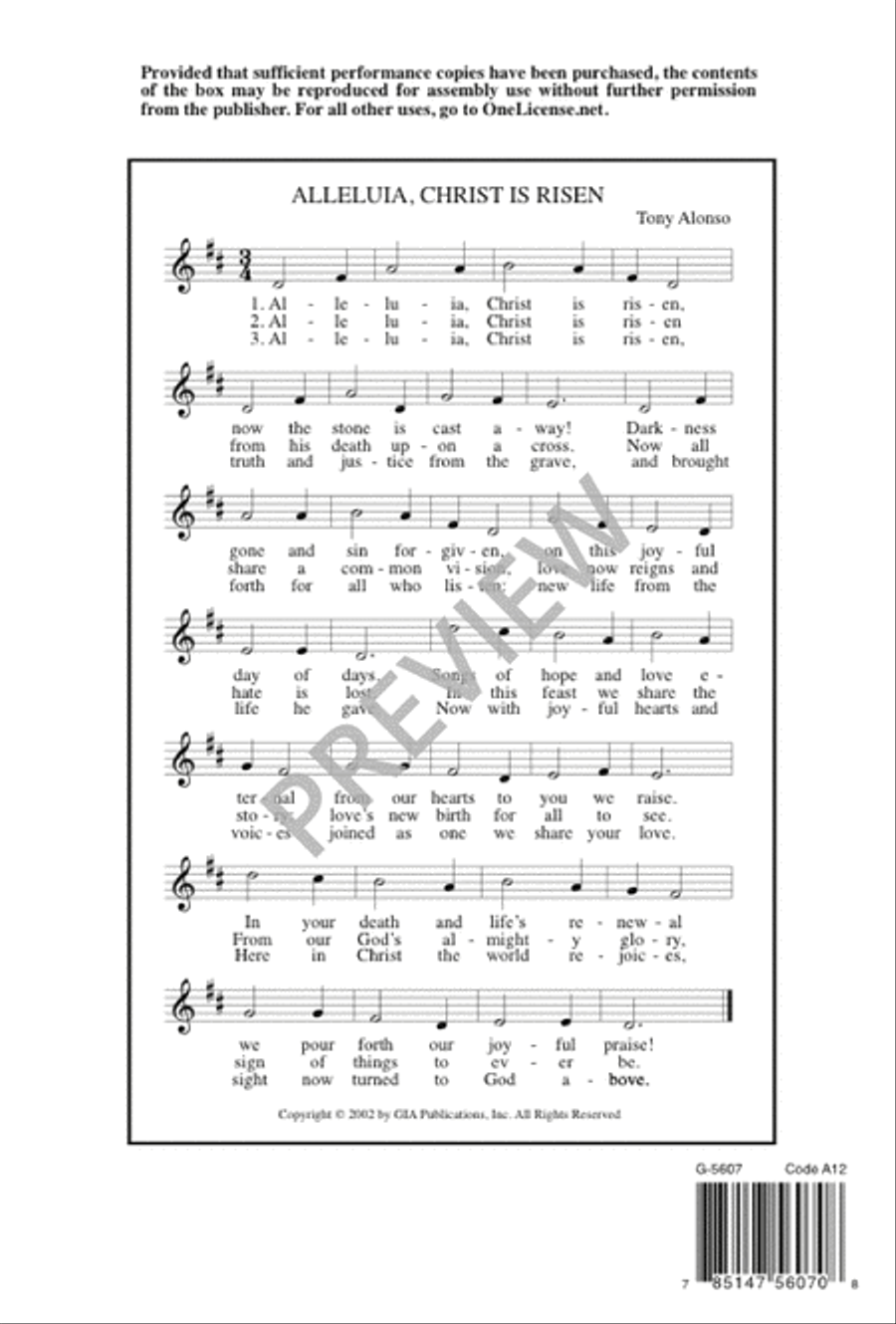 Alleluia, Christ Is Risen 4-Part scores gallery preview page 12