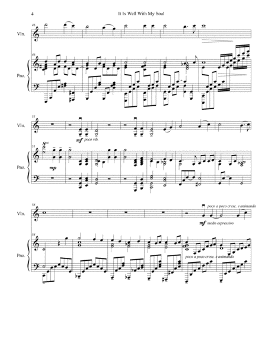 It Is Well (for Violin and Piano) Violin Solo scores gallery preview page 4