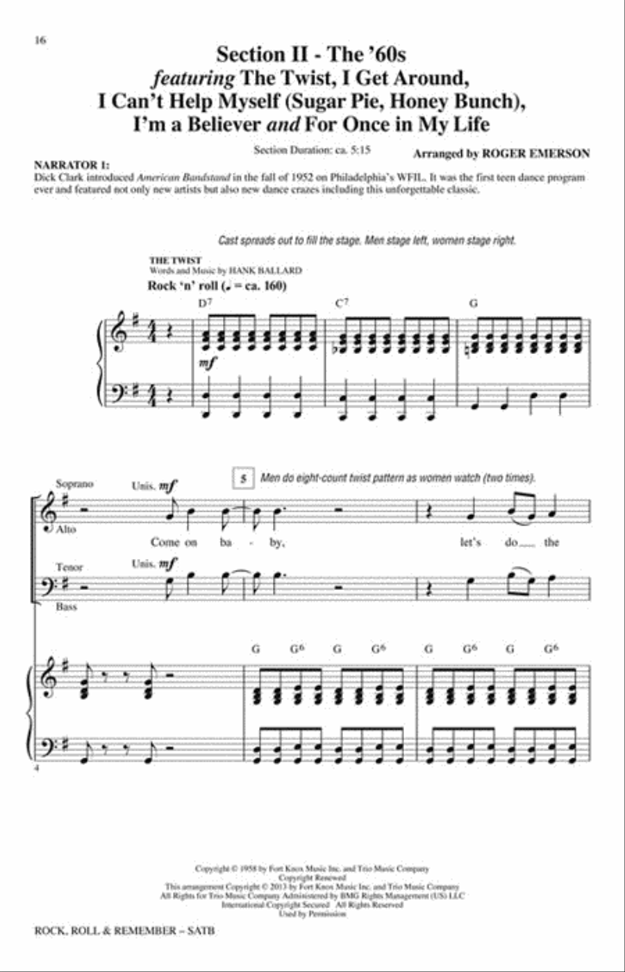 Rock, Roll & Remember Show Choir scores gallery preview page 3