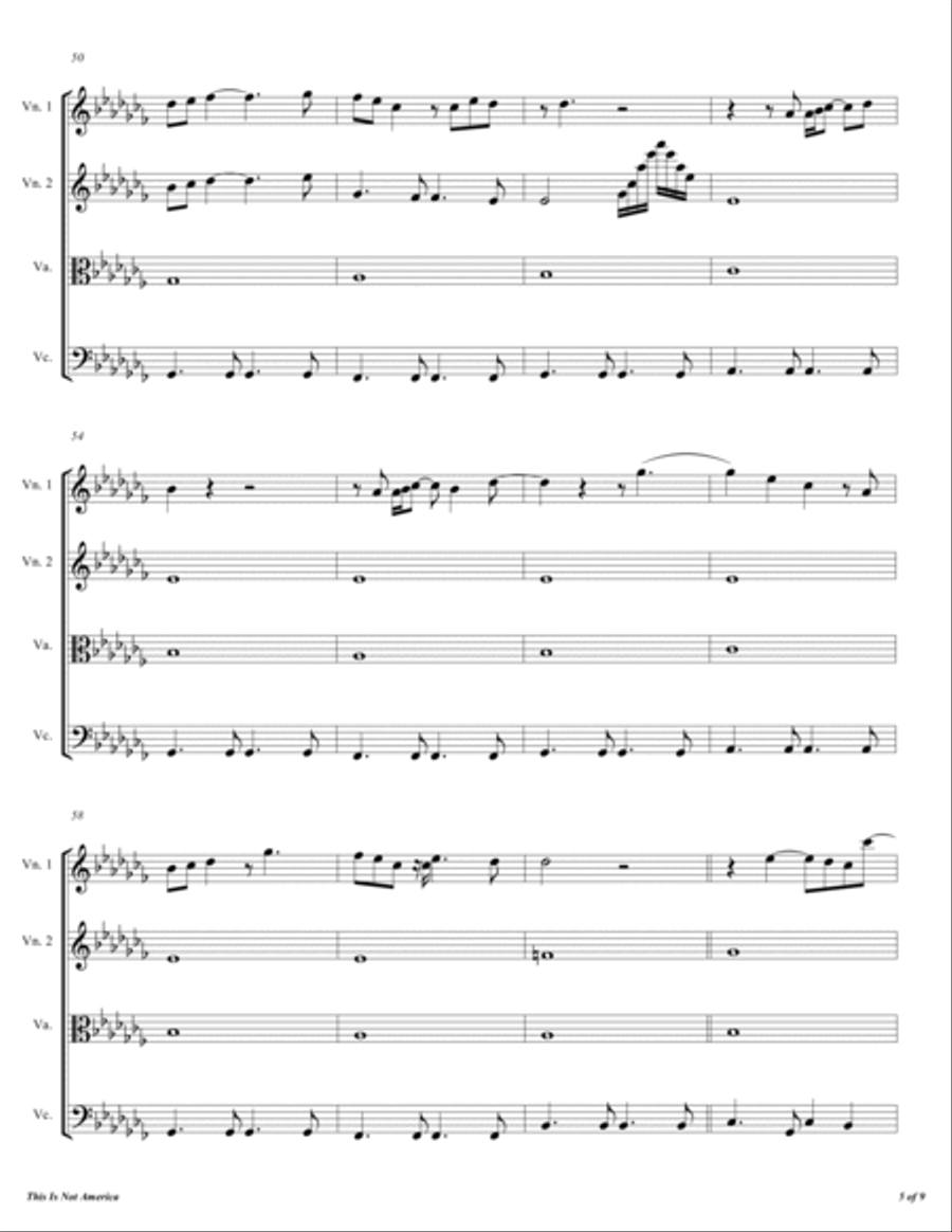This Is Not America String Quartet scores gallery preview page 6