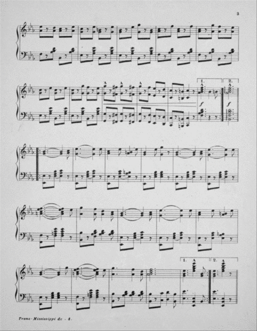 Trans-Mississippi and International Exposition. March and Two-Step Piano Solo scores gallery preview page 3
