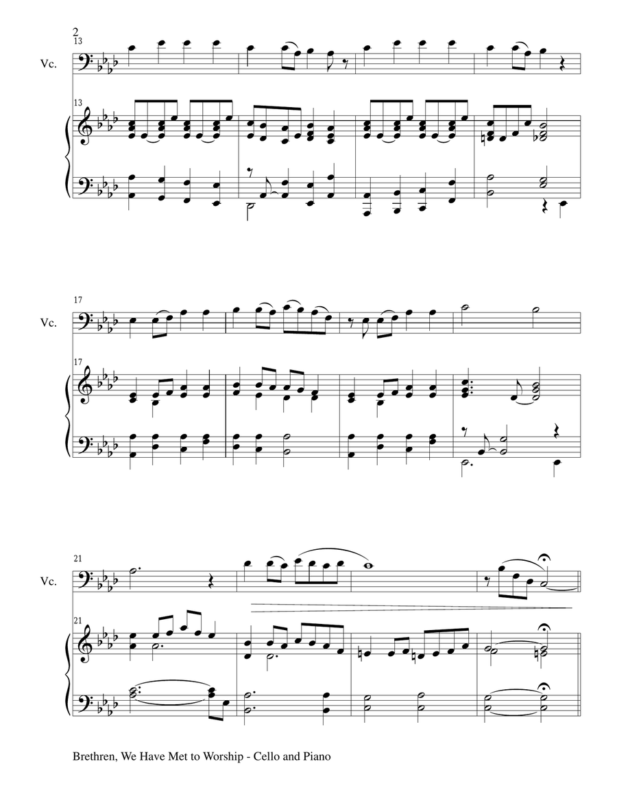 Gary Lanier: 3 GOSPEL HYMNS, Set IV (Duets for Cello & Piano) Gary Lanier: 3 GOSPEL HYMNS, Set IV (Duets for Cello & Piano) Piano scores gallery preview page 3