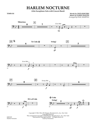 Harlem Nocturne (Alto Sax Solo with Band) - Timpani