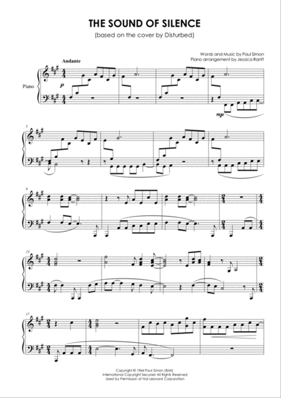 The Sound Of Silence The Sound Of Silence Piano Solo scores gallery preview page 2
