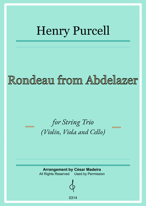 Book cover for Rondeau from Abdelazer - Violin, Viola and Cello (Full Score and Parts)