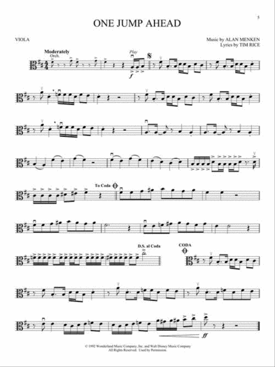 Aladdin Viola scores gallery preview page 5